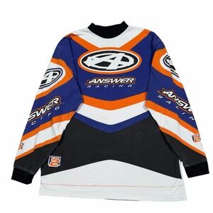 Vintage Answer Racing Motocross Multicolor Jersey Men's Size M (approx)